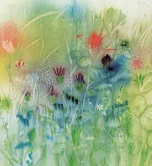 Marjorie Pigott, Untitled - Wild Flowers, watercolour on paper