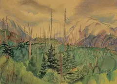 Philip Surrey, Untitled - New Growth, watercolour on paper