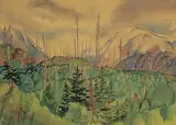 Philip Surrey, Untitled - New Growth, watercolour on paper