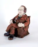 Dorothy Yakiwchuk, Rt. Hon. Sir John A. Macdonald 1867-1873, 1981, painted ceramic sculpture