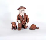 Dorothy Yakiwchuk, Rt. Hon. William Lyon Mackenzie King 1921-1926, 1982, painted ceramic sculpture