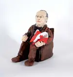 Dorothy Yakiwchuk, Rt. Hon. Lester B. Pearson 1963-1968, painted ceramic sculpture