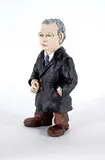 Dorothy Yakiwchuk, Rt. Hon. John G. Diefenbaker, 1982, painted ceramic sculpture