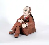 Dorothy Yakiwchuk, Rt. Hon. Pierre Elliott Trudeau, painted ceramic sculpture