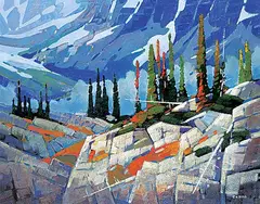 Cameron Bird, Fog Below the Three Sisters, oil on canvas