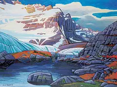 Nicholas J. Bott, Mount Andromeda - Ice Fields, oil on canvas