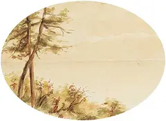 Emily Carr, The Olympian Range, from Esquimalt Road, Victoria, BC, watercolour on paper
