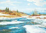 Duncan MacKinnon Crockford, Breakup on the Sheep River Nr. Black Diamond, Alberta