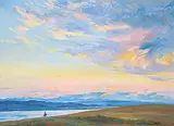 Orestes de Grandmaison, Sunset Skies [Alta.], oil on wood board