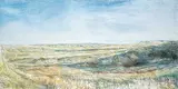 Sue Heathcote, Looking East - Intersection of Highway 561 and Highway 840, 2011, mixed media on canvas board