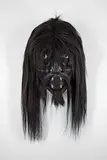 Francis Horne, Sr., Tsonokwa [Kwakwaka'wakw Nation], 2005, painted wood, abalone and hair mask