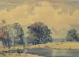 Blackpool, Winchelsea by Alfred Crocker Leighton, watercolour on paper, sold Nov 2017