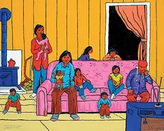 James A. Logan, The Women are at Bingo, acrylic on canvas