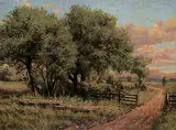 Thomas Mower Martin, Untitled - Pastoral Pathway, oil on canvas