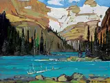 Keith Cornock Smith, Untitled - Lake O'Hara, oil on wood board