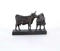 Joseph Fafard, Cattle 8 / 1, 1996, bronze sculpture