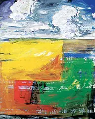 Matt Petley-Jones, Red Square, 2017, acrylic on canvas