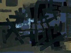 York Wilson, Colour of Bach, gouache on paper