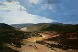 Harald Foss, Untitled - Road Through the Hills, 1909, oil on canvas