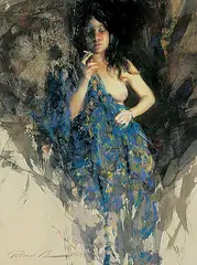 Ramon Kelley, Christina [Nude], 1976, pastel and watercolour on paper