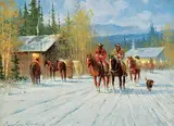 Gary Lynn Roberts, Untitled - Frontier Town, oil on canvas