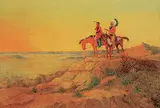 Carl J. Wehner, Good Men in Bad Lands, oil on canvas