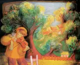 Francine Gravel, Serenade d'Ete, 1983, mixed media on canvas
