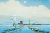 Robert Newton Hurley, Untitled - Grain Elevators in Winter