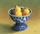 Catherine Moffat, Bowling Lemons, watercolour on paper