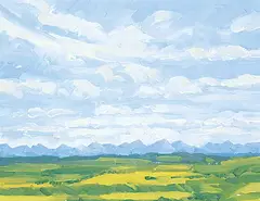 William James Parker, West of Calgary, 2010, oil on wood board