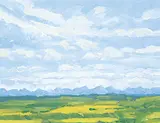 William James Parker, West of Calgary, 2010, oil on wood board