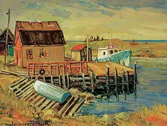 Jacques Poirier, Sous le Vent du Large, oil on canvas