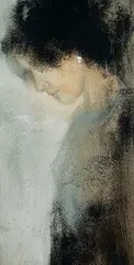 Untitled - Pearl Earring by Josep Domenech Sanchez, 2000, acrylic on canvas, sold Nov 2017