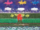 Ferdinando Nichola Spina, 3 Birds and Snake After Lunch, 2010, acrylic on canvas board