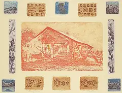 Carole Bondaroff, Homage Alberta #5/12, colour etching on paper