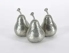 Carrol Boyes, Three Pewter Pears, pewter sculpture