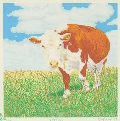 Joseph Fafard, Hi #458/500, 1999, colour silkscreen on paper