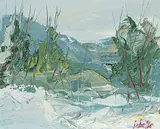 Fernand Labelle, Untitled - Winter Landscape, oil on canvas