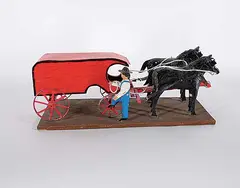 Fred Moulding, Untitled - Delivery Wagon, painted wood sculpture