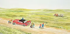 Robert Muskego, Spring Colt, 1982, watercolour on paper