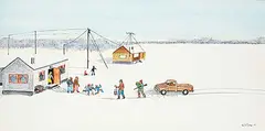 Robert Muskego, Untitled - Returning from the Hunt, 1982, watercolour on paper