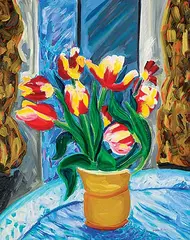 Jesus Nunez, Fresh Tulips, 2000, oil on canvas