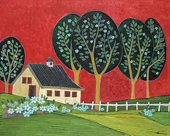 Kumu Ranaweera, Farmhouse, 2012, acrylic on canvas