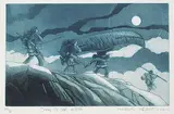 Michael Robert Robinson, Song of the Moon #39/70, etching on paper