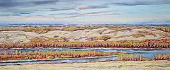 Adeline Rockett, Along the River, 1992, acrylic on canvas
