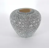 Nathaniel Vallo, Acoma Incised Pot, painted ceramic pot