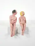 Christine Wignall, Untitled - Skinny Dipping Time, painted ceramic sculpture
