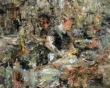 Mel Williamson, Untitled - Cooking Time, acrylic on wood board