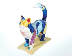 Patches by Brianna Schretlen, painted fibreglass and mixed media sculpture, sold May 2017