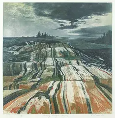 Ed Bartram, Evening Georgian Bay #2 #35/45, 1982, colour etching on paper